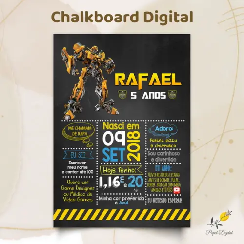 Chalkboard Digital Transformers Modelo 1
