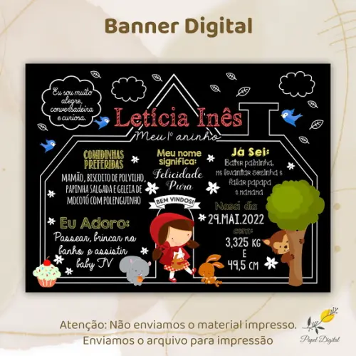 Banner Digital Chapeuzinho Vermelho