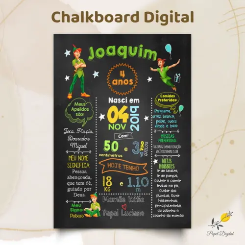Chalkboard Digital Peter Pan Modelo 1