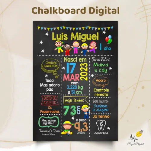 Chalkboard Digital Pequerruchos