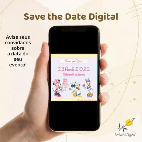 Save The Date Digital Minnie Modelo 5