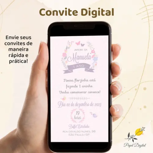 Convite Digital Jardim Modelo 7