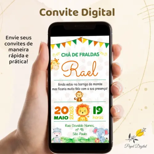Convite Digital Chá de Bebê Modelo 10