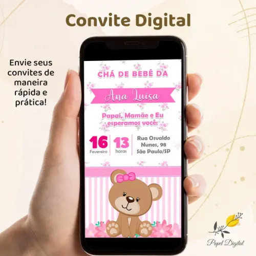 Convite Digital Chá de Bebê Modelo 12