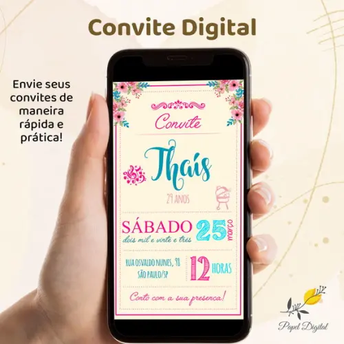 Convite Digital Aniversário Modelo 7