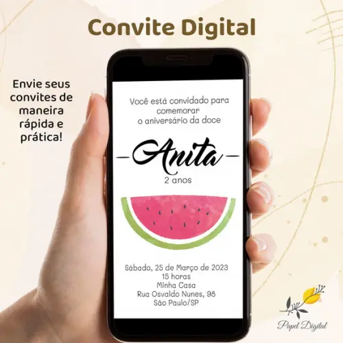 Convite Digital Aniversário Infantil Modelo5