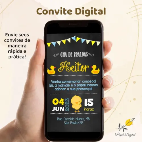 Convite Digital Chá de Bebê Modelo 9