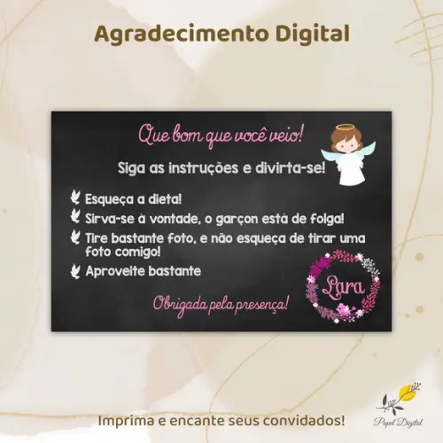 Agradecimento Digital Batizado Modelo 1