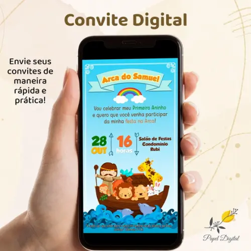 Convite Digital Arca de Noé
