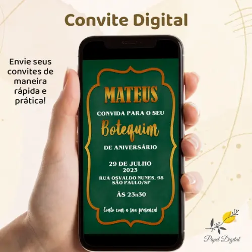 Convite Digital Boteco Modelo 4