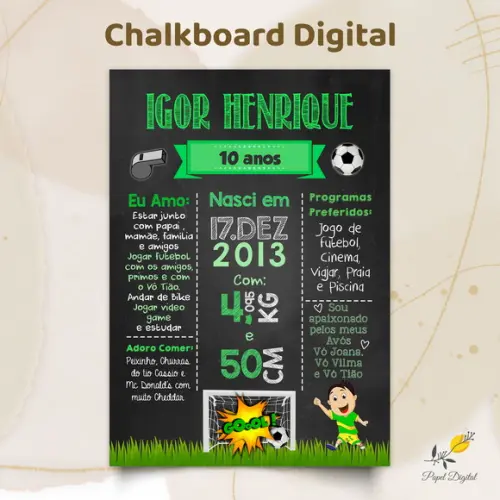 Chalkboard Digital Futebol