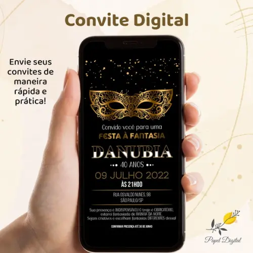 Convite Digital Festa à Fantasia Modelo 2