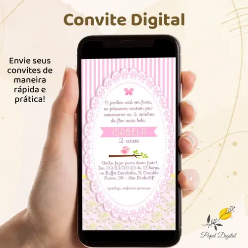 Convite Digital Jardim Modelo 6