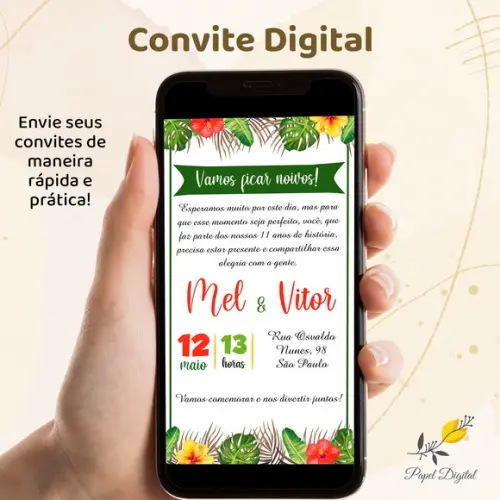 Convite Digital Noivado Modelo 4