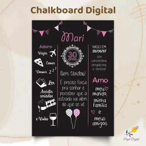Chalkboard Digital Modelo 12