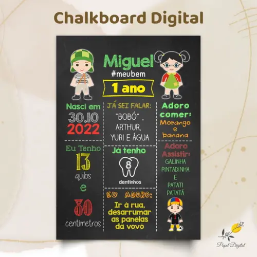Chalkboard Digital Chaves Modelo 2