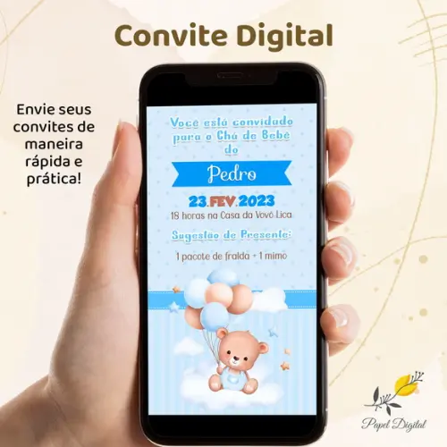 Convite Digital Chá de Bebê Modelo 4
