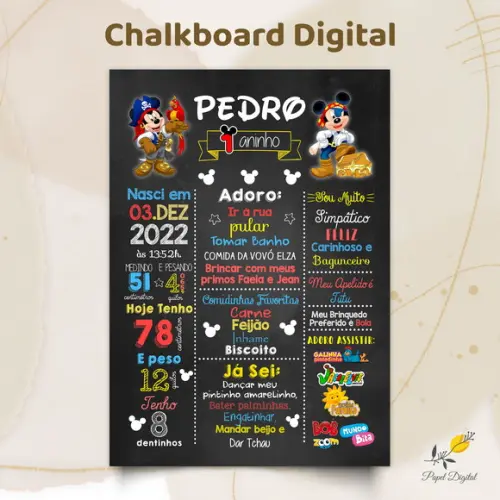 Chalkboard Digital Mickey Modelo 3