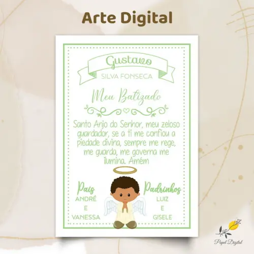 Arte Digital Batizado Modelo 3