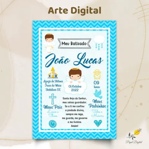 Arte Digital Batizado Modelo 2
