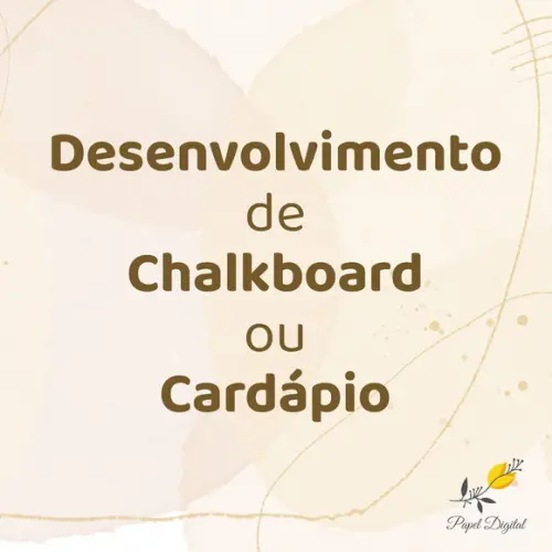 Desenvolvimento de Arte Chalkboard ou Cardápio