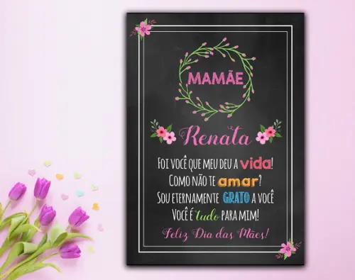 Chalkboard Digital Dia das Mães Modelo 6