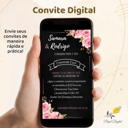 Convite Digital Casamento Modelo 3