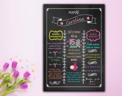 Chalkboard Digital Dia das Mães Modelo 4