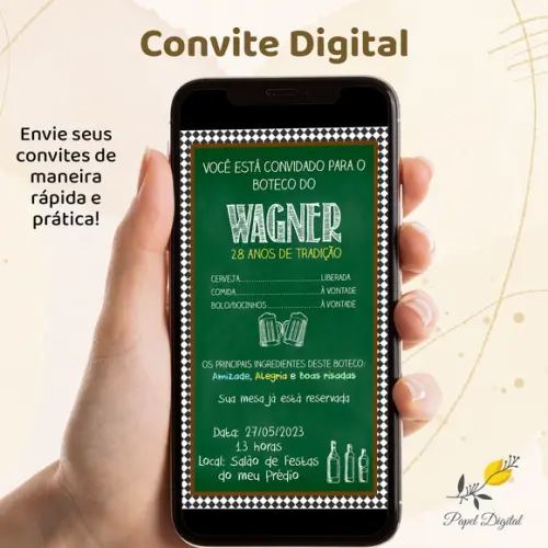 Convite Digital Boteco Modelo 3