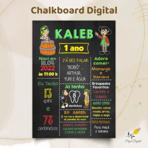 Chalkboard Digital Chaves Modelo 1
