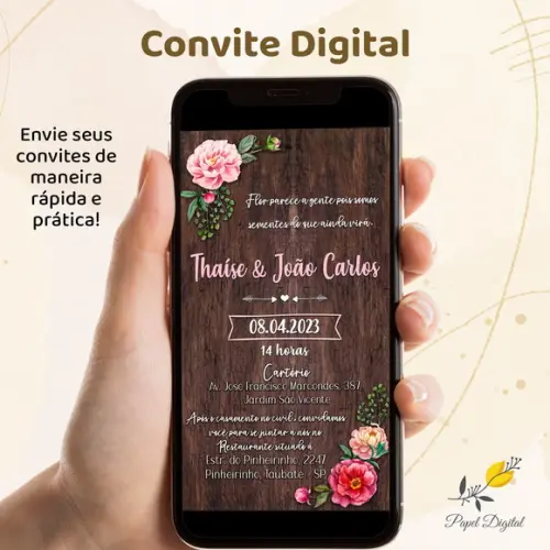 Convite Digital Casamento Modelo 2