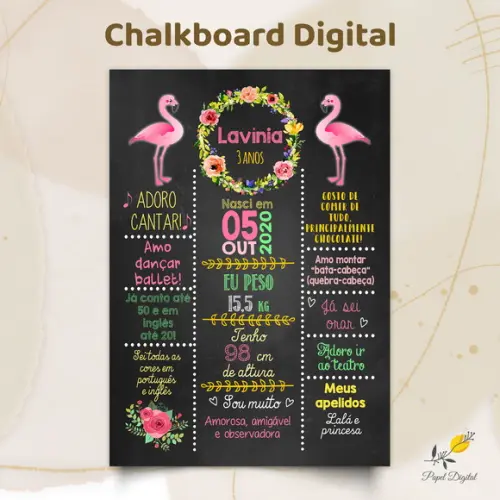 Chalkboard Digital Tropical Modelo 1