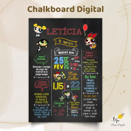 Chalkboard Digital Super Poderosas