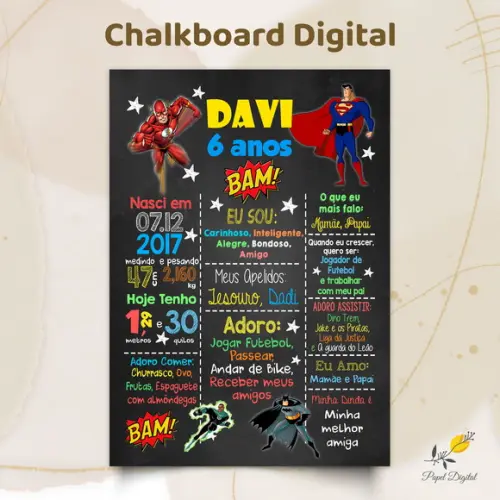 Chalkboard Digital Liga da Justiça