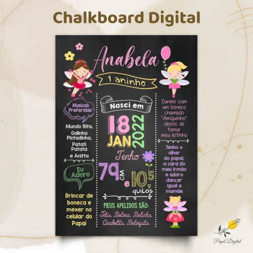 Chalkboard Digital Fadas