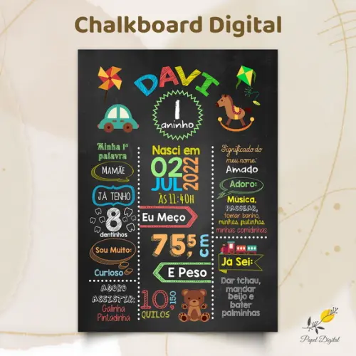 Chalkboard Digital Brinquedos Modelo 1