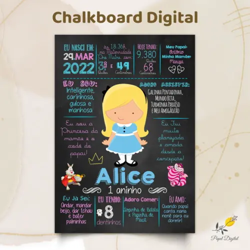 Chalkboard Digital Alice Modelo 2