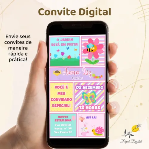 Convite Digital Jardim Modelo 2