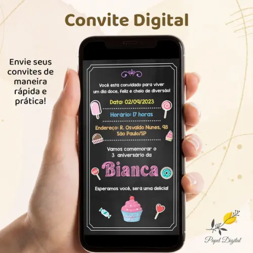 Convite Digital Confeitaria Modelo 2