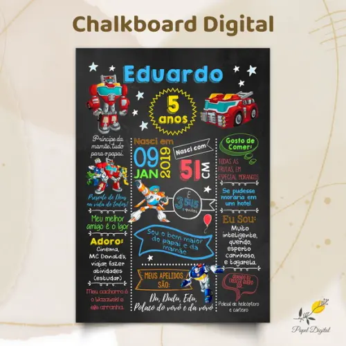 Chalkboard Digital Rescue Bots