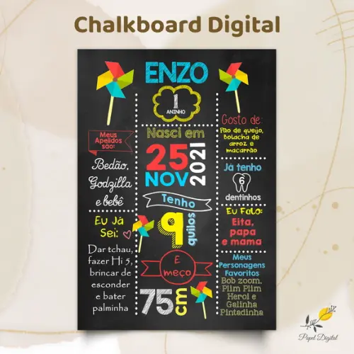 Chalkboard Digital Brinquedos Modelo 2