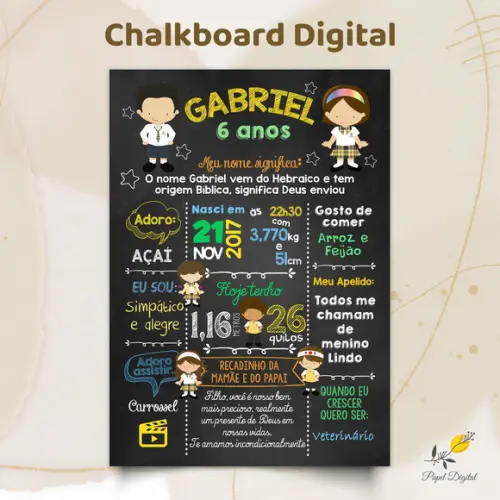 Chalkboard Digital Carrossel Modelo 1