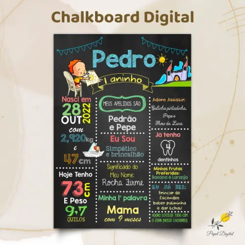 Chalkboard Digital Aquarela