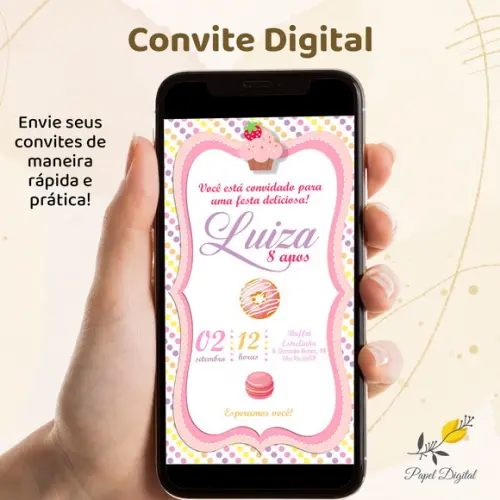 Convite Digital Confeitaria Modelo 1