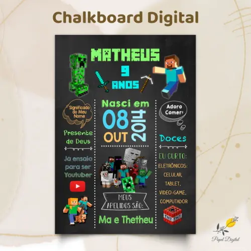 Chalkboard Digital Minecraft