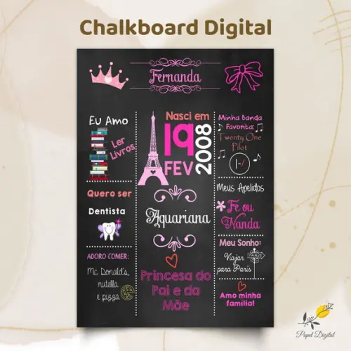 Chalkboard Digital 15 Anos