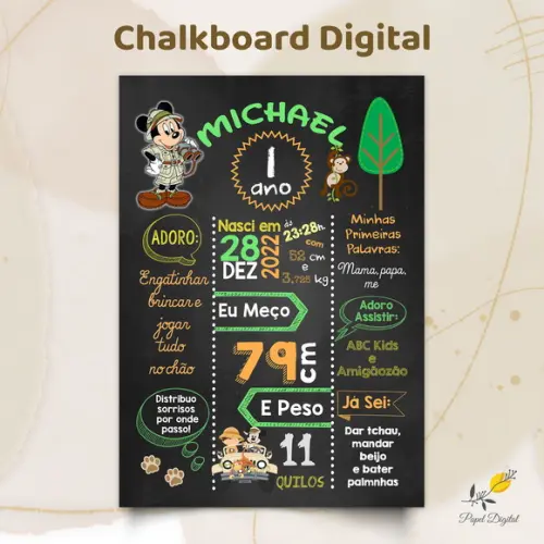 Chalkboard Digital Mickey Modelo 10