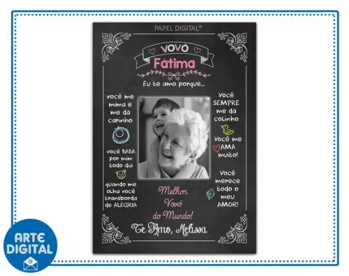 Chalkboard Digital Vovó Modelo 1