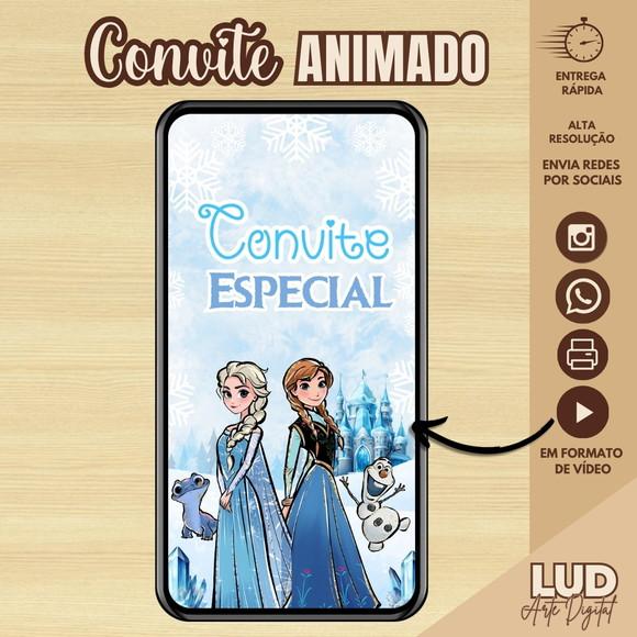 Convite Animado Frozen 3d