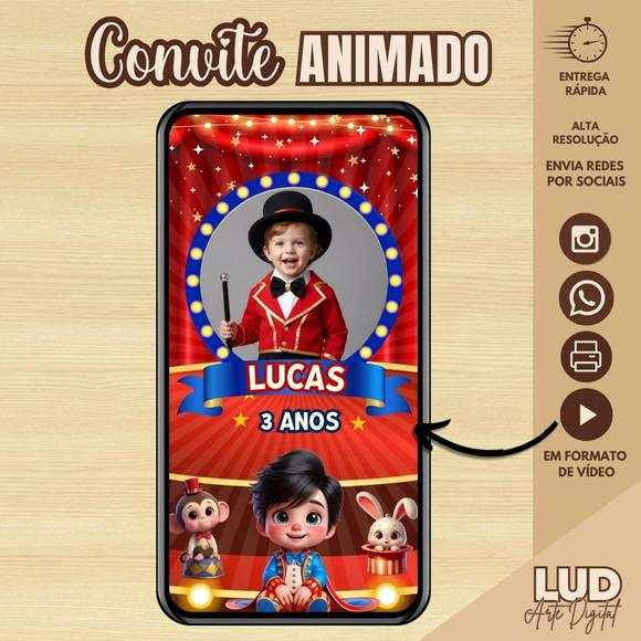 Convite Animado 3d Circo